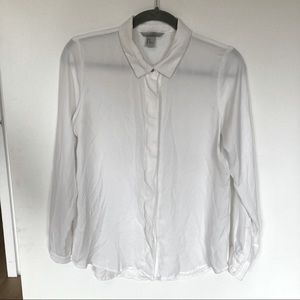 H&M white button up blouse